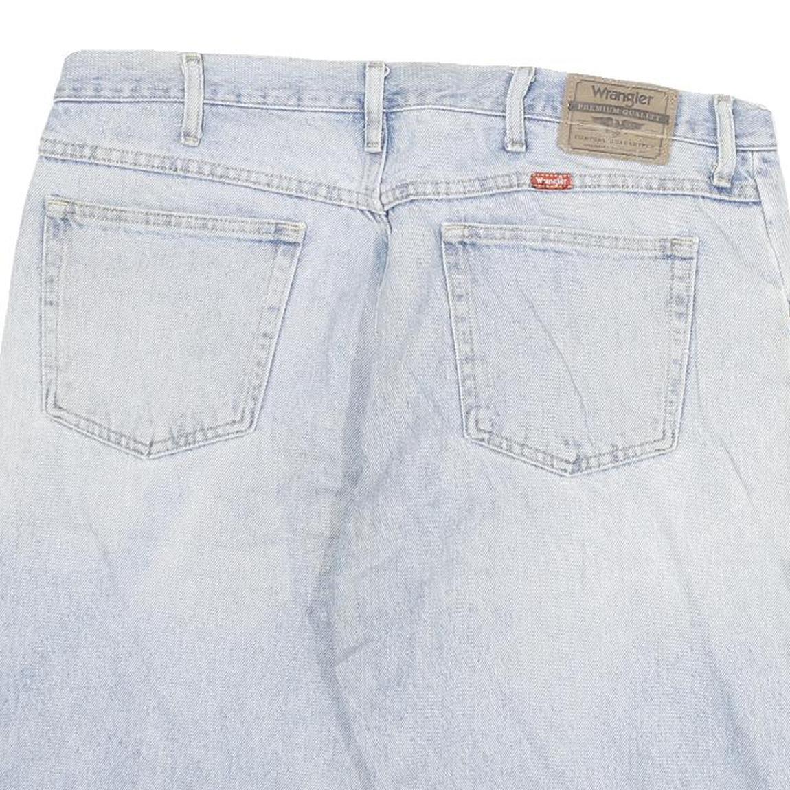 WRANGLER Mens Shorts Blue Denim Casual 2XL W36 Cotton Blend Relaxed Fit
