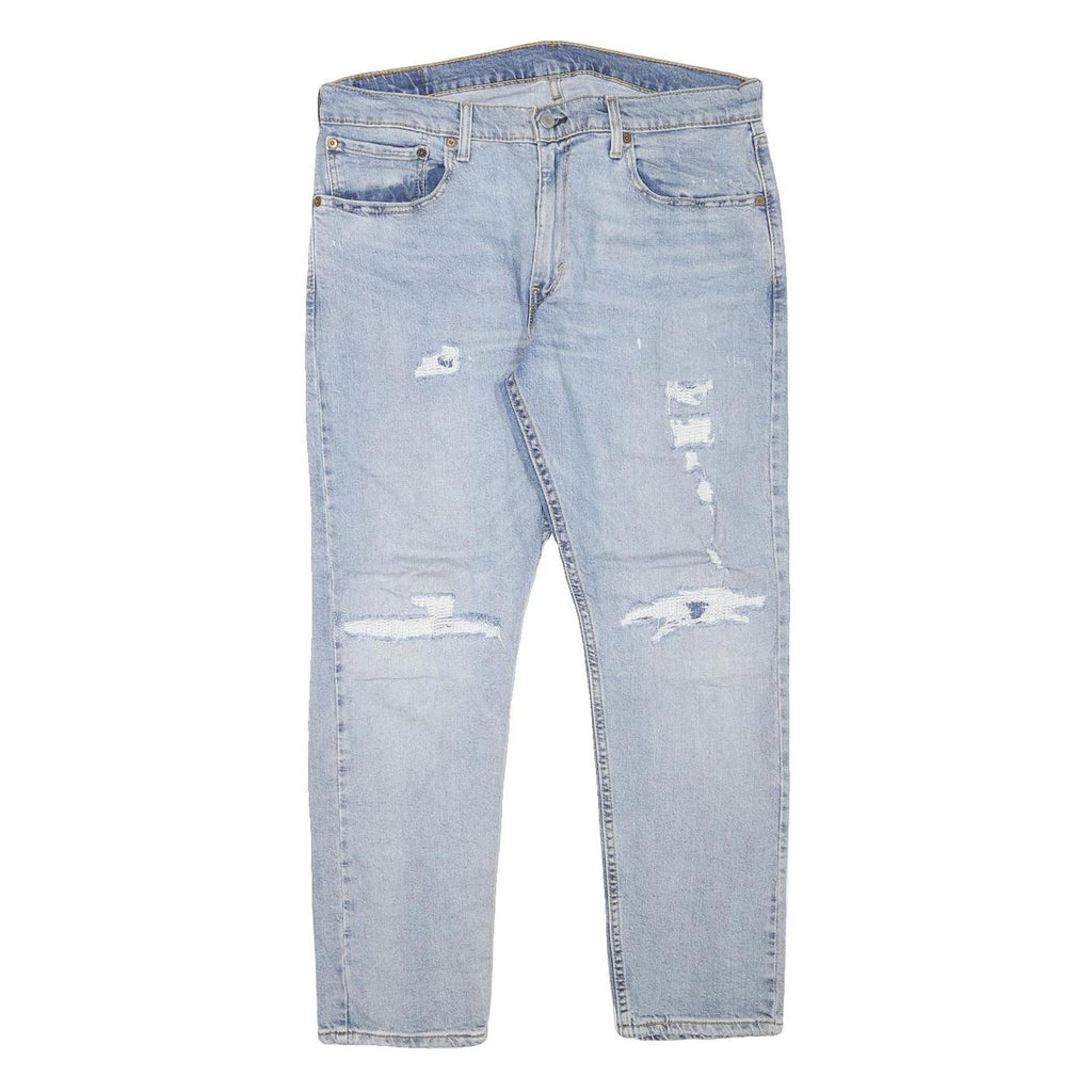LEVI'S 512 Tapered Mens Jeans Blue Slim Denim Light W36 L30 Distressed