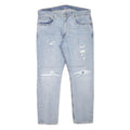 LEVI'S 512 Tapered Mens Jeans Blue Slim Denim Light W36 L30 Distressed