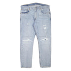 LEVI'S 512 Tapered Mens Jeans Blue Slim Denim Light W36 L30 Distressed