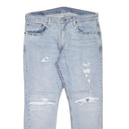 LEVI'S 512 Tapered Mens Jeans Blue Slim Denim Light W36 L30 Distressed