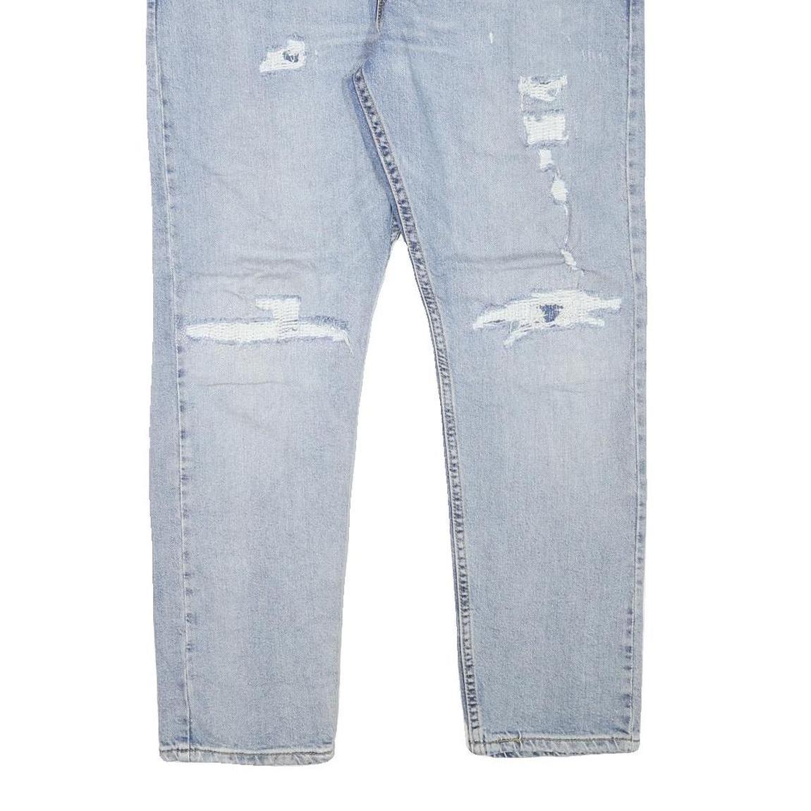 LEVI'S 512 Tapered Mens Jeans Blue Slim Denim Light W36 L30 Distressed