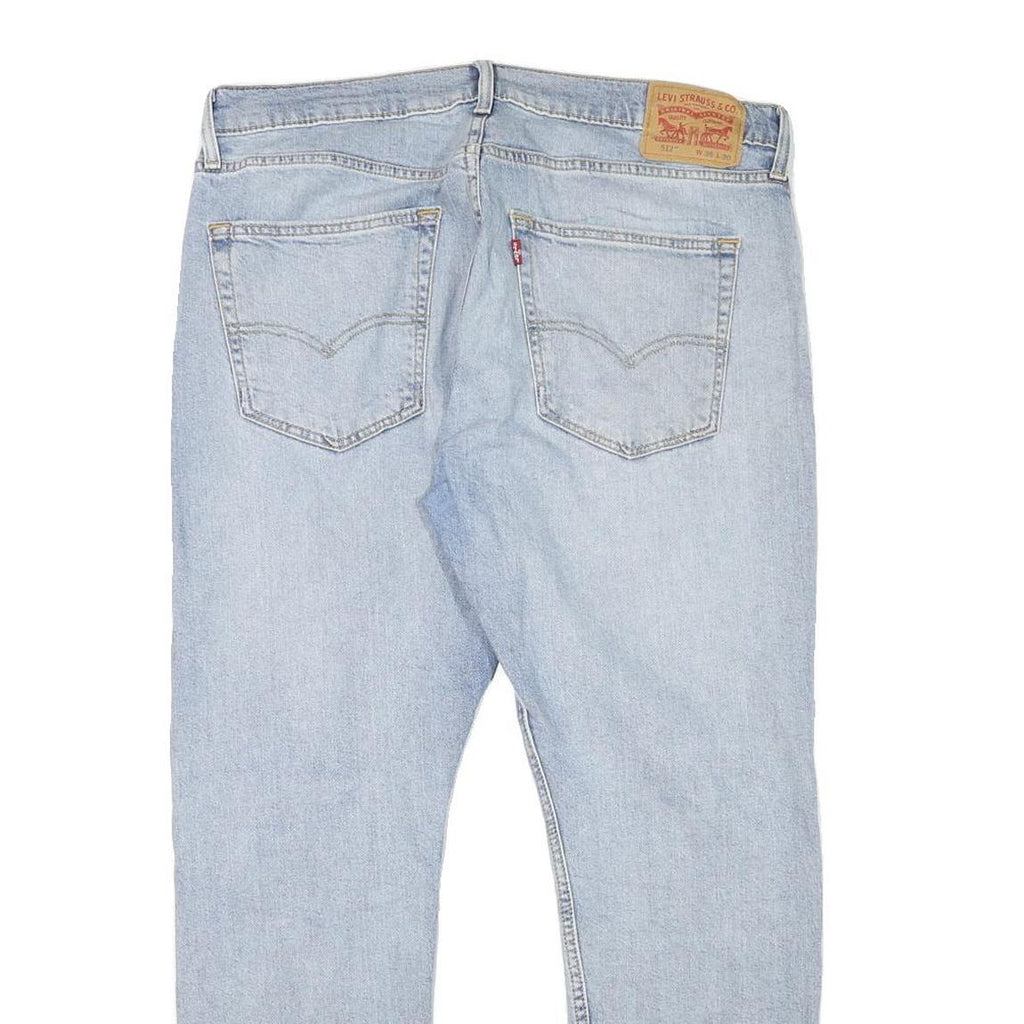 LEVI'S 512 Tapered Mens Jeans Blue Slim Denim Light W36 L30 Distressed