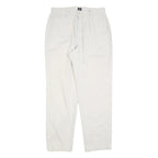 DOCKERS Mens Cotton Blend White Relaxed Straight Trousers W32 L32 Classic Casual