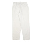 DOCKERS Mens Cotton Blend White Relaxed Straight Trousers W32 L32 Classic Casual
