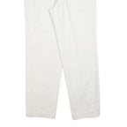 DOCKERS Mens Cotton Blend White Relaxed Straight Trousers W32 L32 Classic Casual