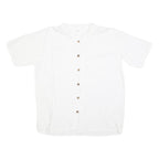 Mens White Shirt XL Cotton Short Sleeve Button Down Casual Summer