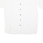 Mens White Shirt XL Cotton Short Sleeve Button Down Casual Summer