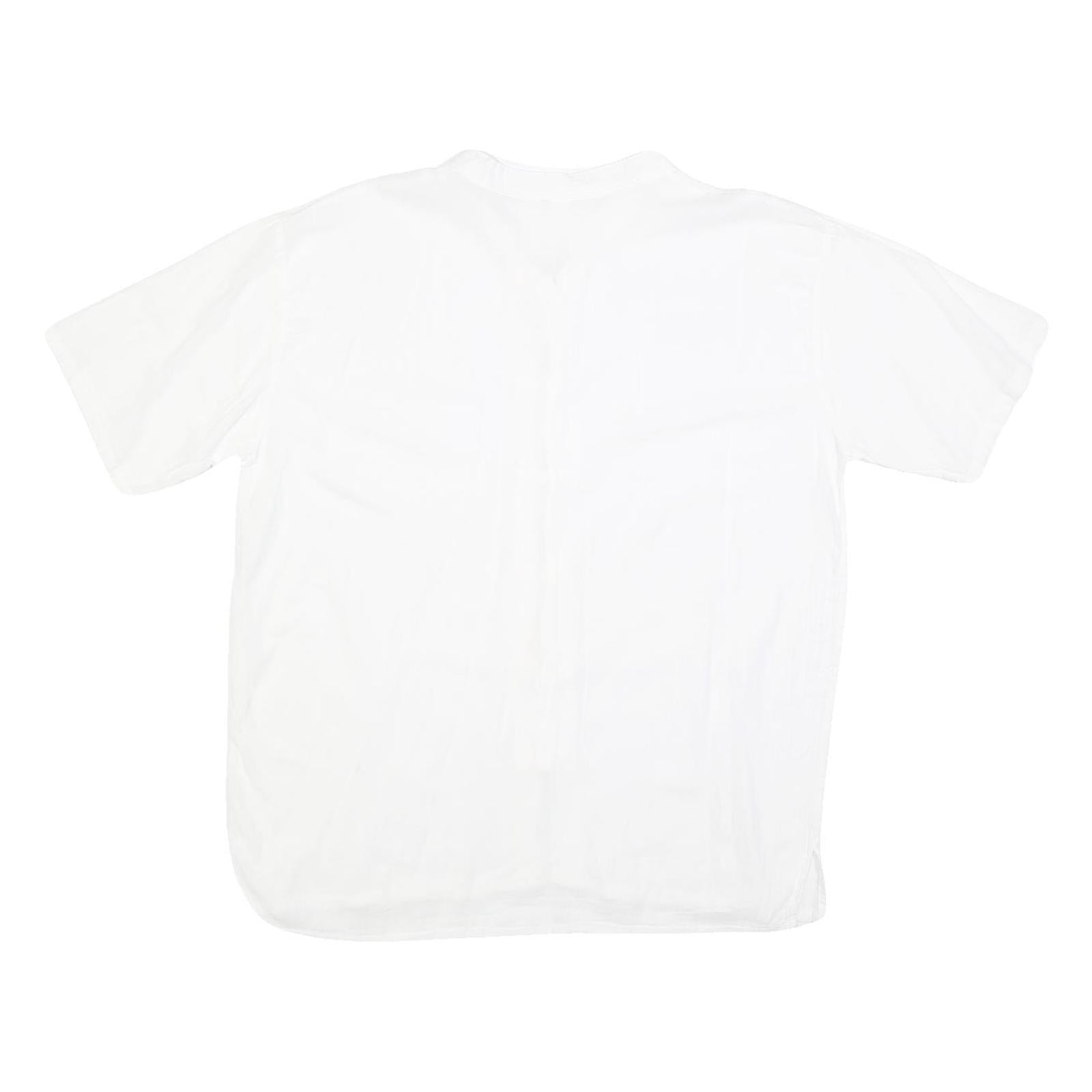 Mens White Shirt XL Cotton Short Sleeve Button Down Casual Summer