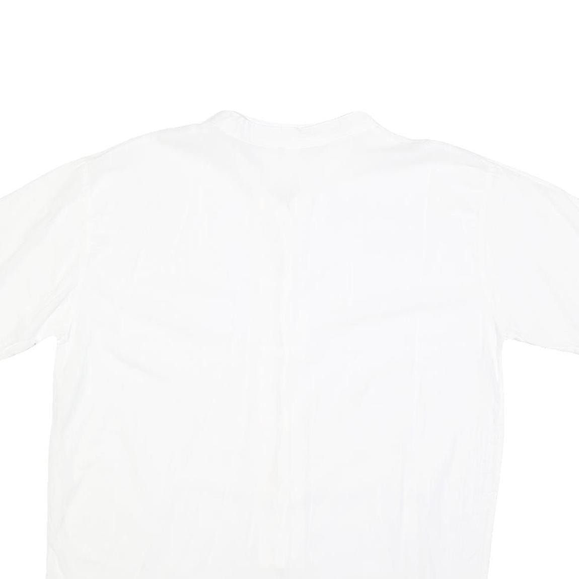 Mens White Shirt XL Cotton Short Sleeve Button Down Casual Summer