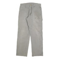 CARHARTT Mens Relaxed Grey Denim W32 L30 Workwear Cotton Blend Zip Jeans