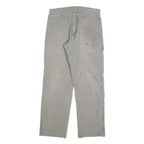 CARHARTT Mens Relaxed Grey Denim W32 L30 Workwear Cotton Blend Zip Jeans