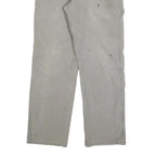 CARHARTT Mens Relaxed Grey Denim W32 L30 Workwear Cotton Blend Zip Jeans