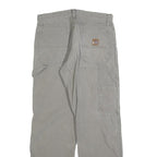CARHARTT Mens Relaxed Grey Denim W32 L30 Workwear Cotton Blend Zip Jeans