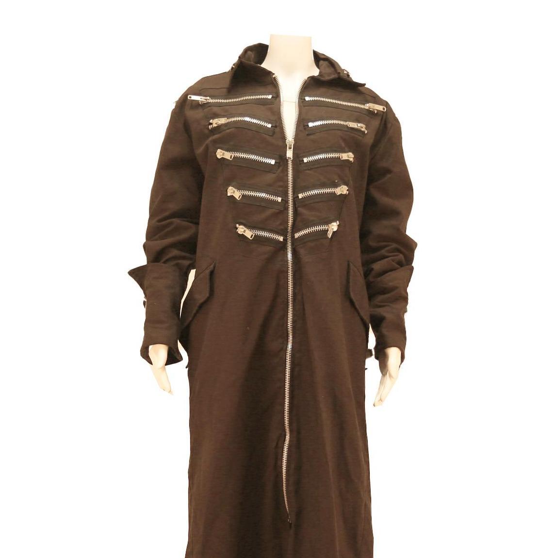 ZOELIBAT Womens Brown Cotton Blend Zip Jacket M Long Sleeve Military Style