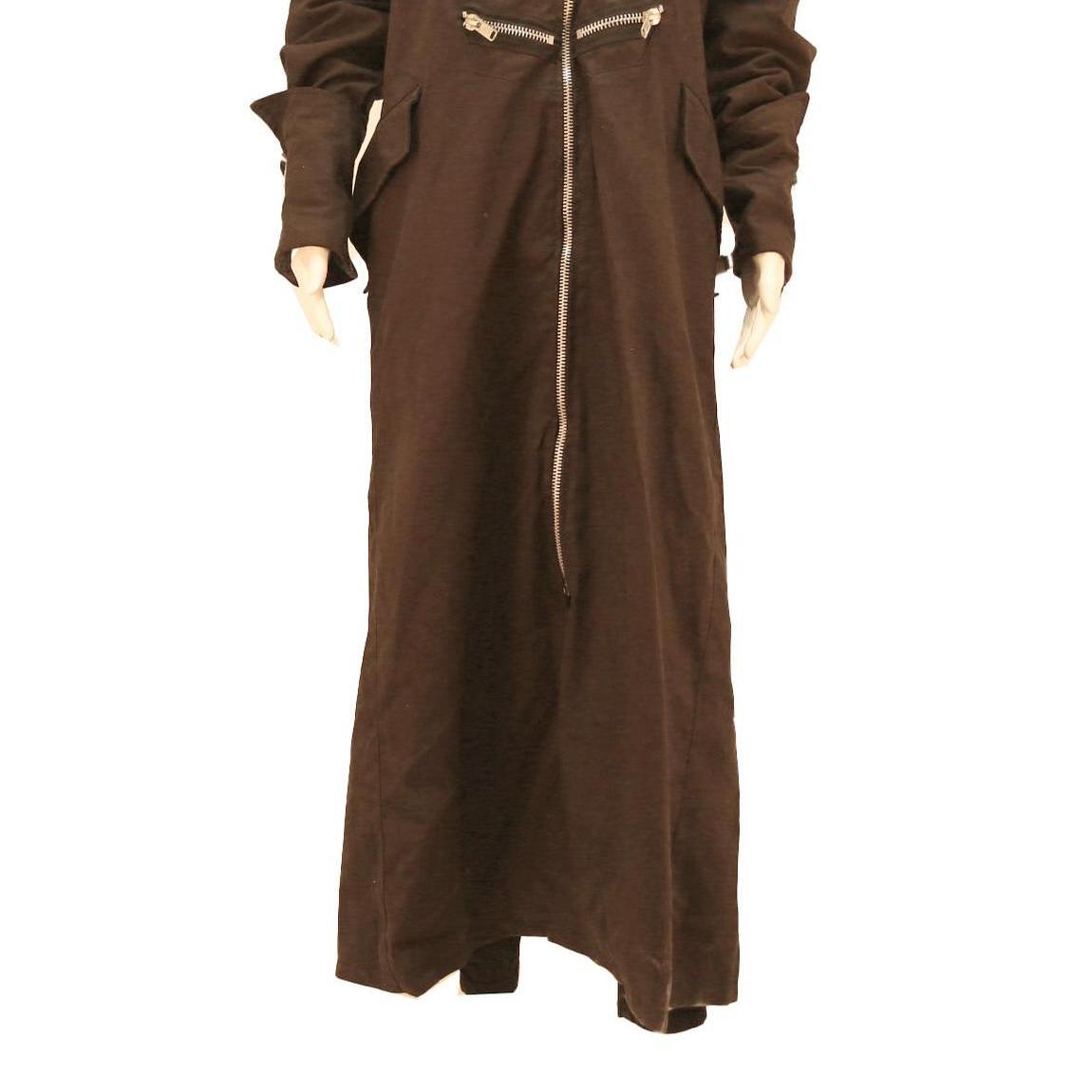 ZOELIBAT Womens Brown Cotton Blend Zip Jacket M Long Sleeve Military Style