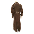 ZOELIBAT Womens Brown Cotton Blend Zip Jacket M Long Sleeve Military Style