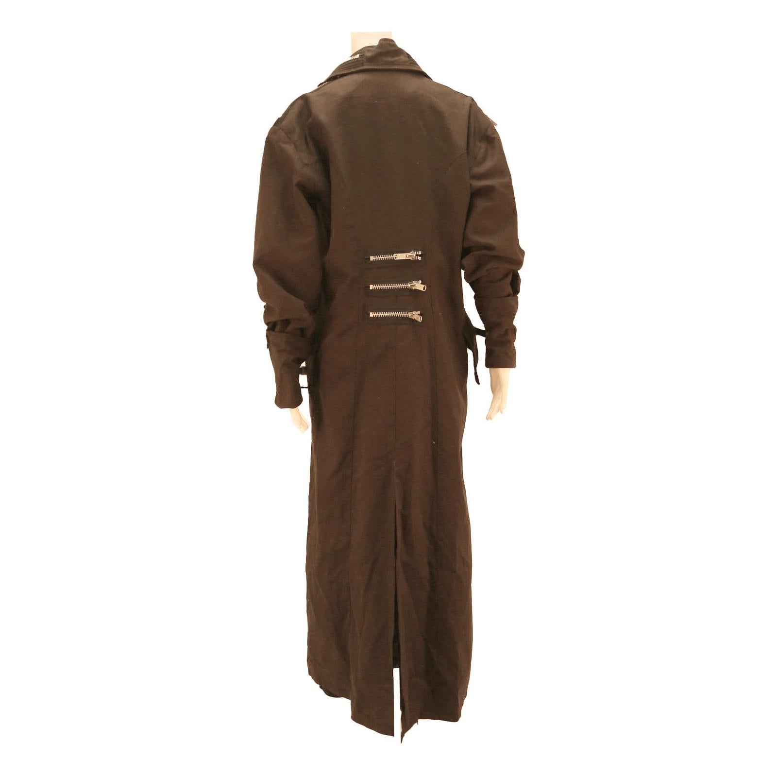 ZOELIBAT Womens Brown Cotton Blend Zip Jacket M Long Sleeve Military Style