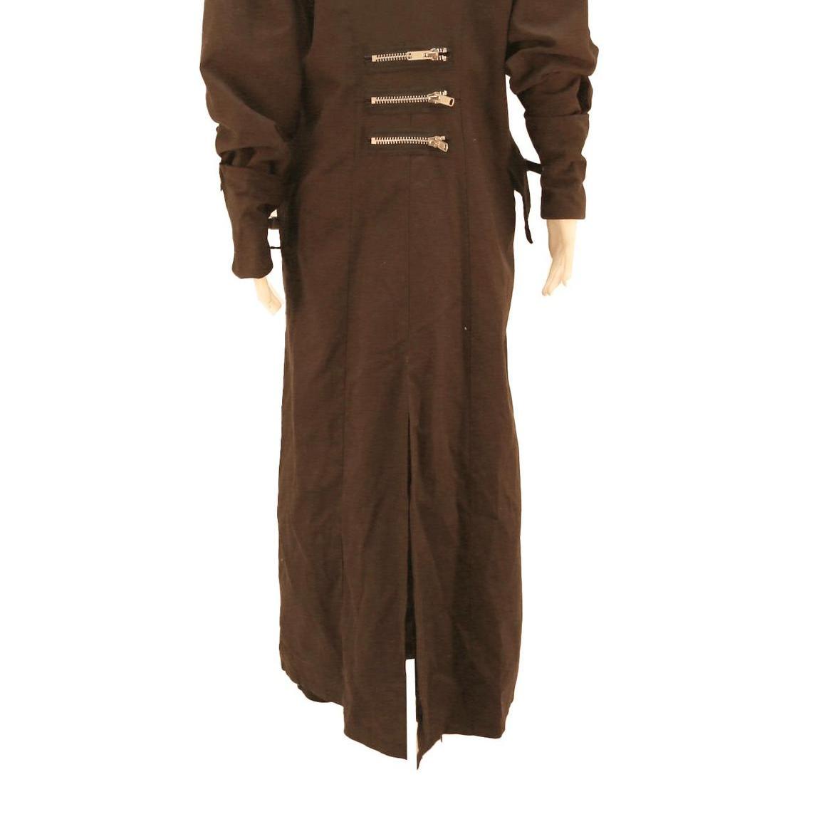 ZOELIBAT Womens Brown Cotton Blend Zip Jacket M Long Sleeve Military Style