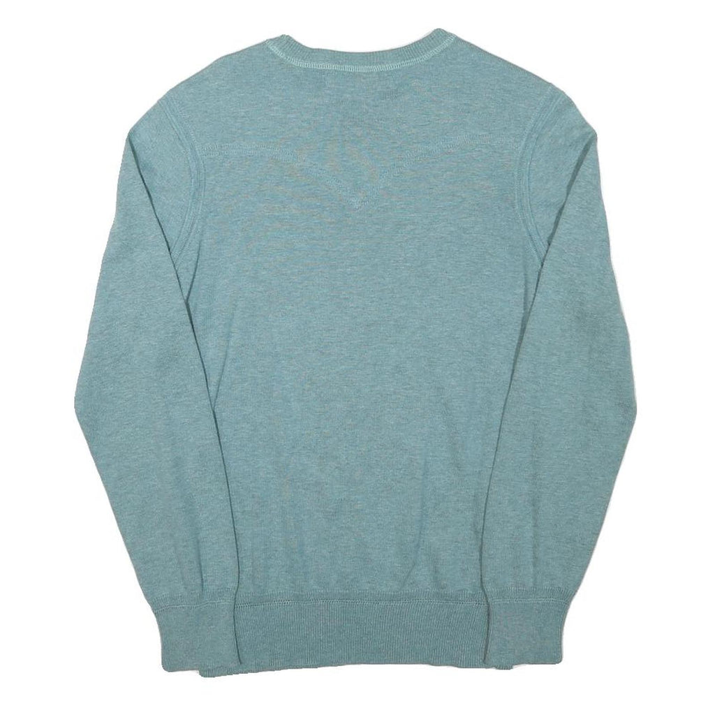 LEVI'S Mens Blue Plain Cotton Blend Regular Fit Crew Neck Jumper S Casual