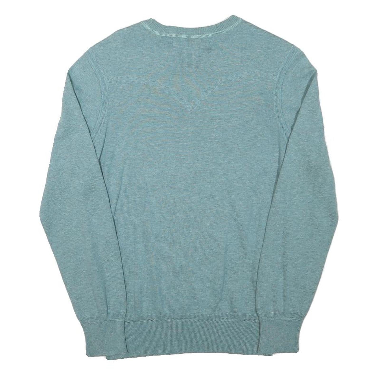 LEVI'S Mens Blue Plain Cotton Blend Regular Fit Crew Neck Jumper S Casual