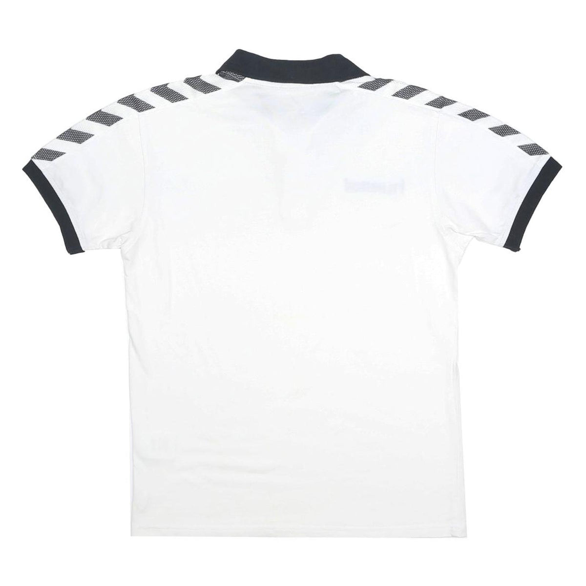 HUMMEL Mens White & Black Short Sleeve Basic Polo Shirt S Cotton Blend