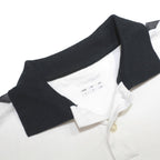 HUMMEL Mens White & Black Short Sleeve Basic Polo Shirt S Cotton Blend