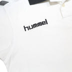 HUMMEL Mens White & Black Short Sleeve Basic Polo Shirt S Cotton Blend
