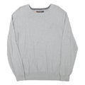 BEN SHERMAN Mens Grey Plain Cotton Blend Jumper Crew Neck Regular L