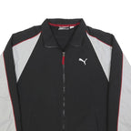 PUMA Mens Black & Grey Zip Up Polyester Jacket M Sportswear Casual Track