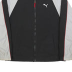 PUMA Mens Black & Grey Zip Up Polyester Jacket M Sportswear Casual Track