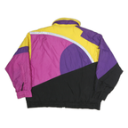 ICE POINT Womens Yellow & Purple & Pink Colourblock Jacket L Polyester Zip