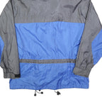 NOBLE SSIMO Mens Grey & Blue Outdoor Jacket M Polyester Blend Zip Hooded