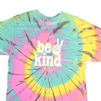 GILDAN Mens Multicolour Tie Dye Graphic T-Shirt L Short Sleeve Crew Neck Be Kind