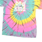 GILDAN Mens Multicolour Tie Dye Graphic T-Shirt L Short Sleeve Crew Neck Be Kind