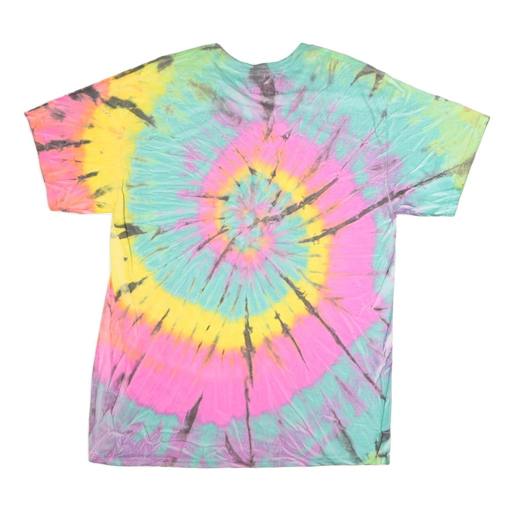 GILDAN Mens Multicolour Tie Dye Graphic T-Shirt L Short Sleeve Crew Neck Be Kind