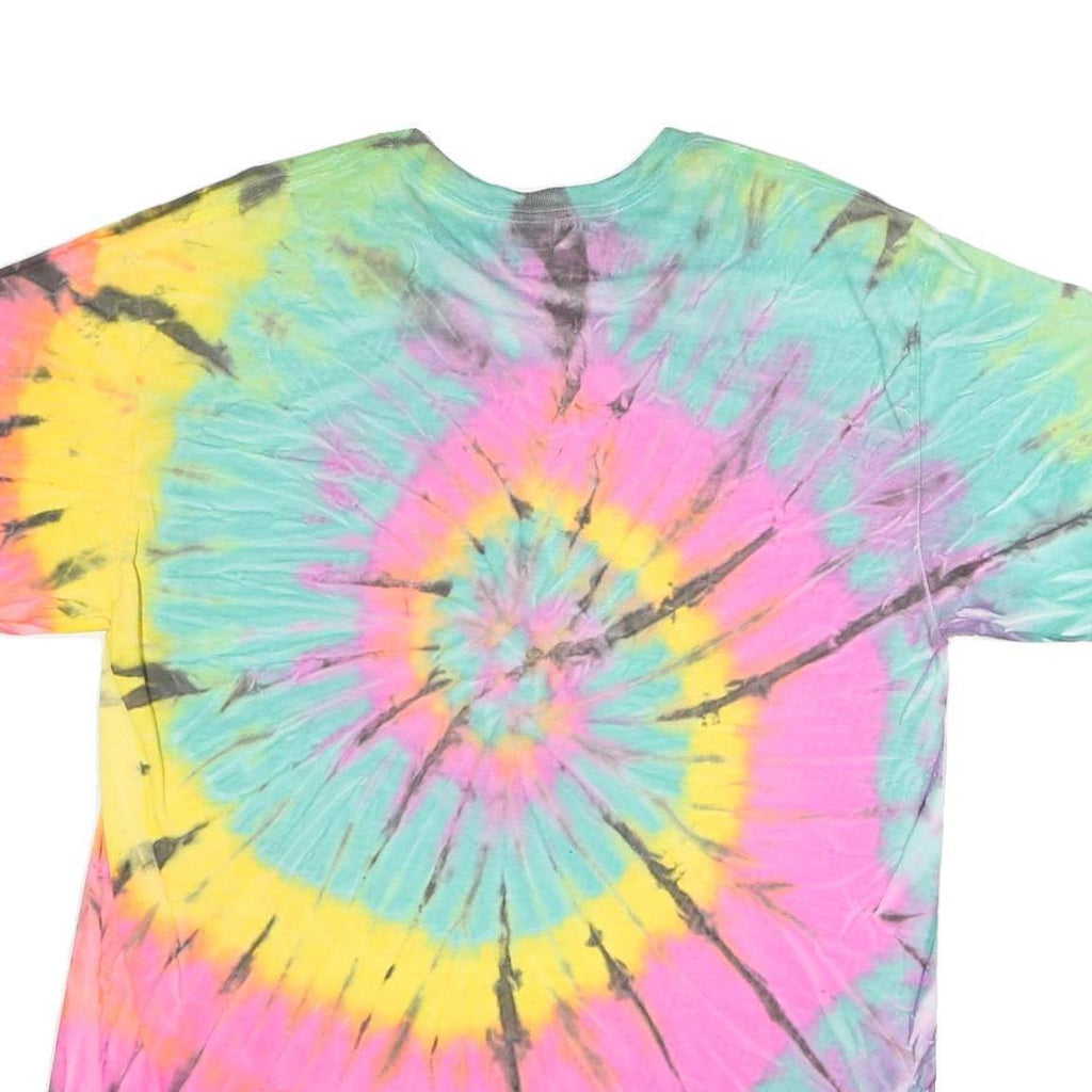 GILDAN Mens Multicolour Tie Dye Graphic T-Shirt L Short Sleeve Crew Neck Be Kind