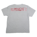 RUSSELL ATHLETIC Mens Grey & Red Graphic T-Shirt L Short Sleeve Crew Neck