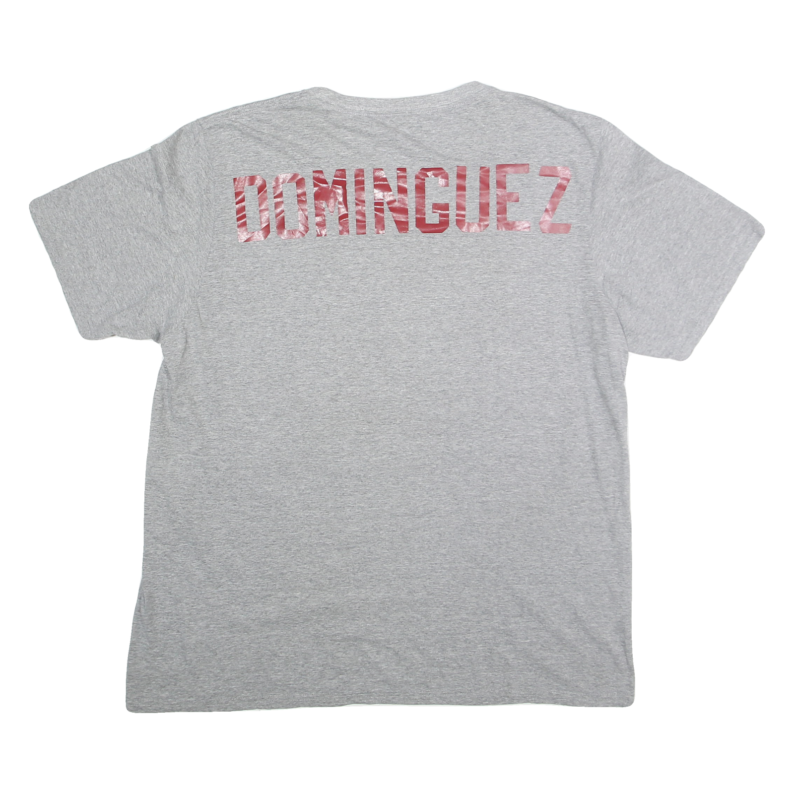 RUSSELL ATHLETIC Mens Grey & Red Graphic T-Shirt L Short Sleeve Crew Neck