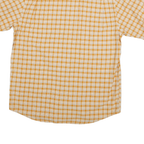 NAUTICA Mens Beige Check Short Sleeve Shirt M Cotton Blend Casual Summer Wear