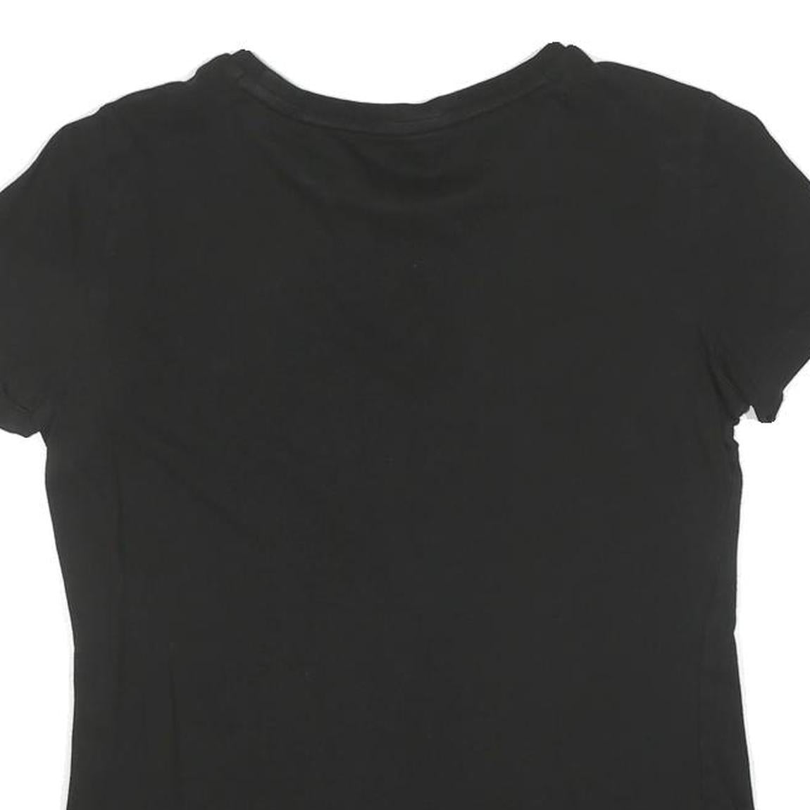 PUMA Womens Black Graphic T-Shirt S Short Sleeve Crew Neck Casual Top