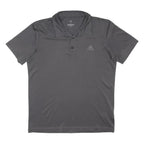 ADIDAS Mens Grey Polyester Blend Short Sleeve Basic Polo Shirt M Climalite