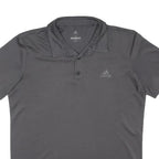 ADIDAS Mens Grey Polyester Blend Short Sleeve Basic Polo Shirt M Climalite