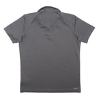 ADIDAS Mens Grey Polyester Blend Short Sleeve Basic Polo Shirt M Climalite
