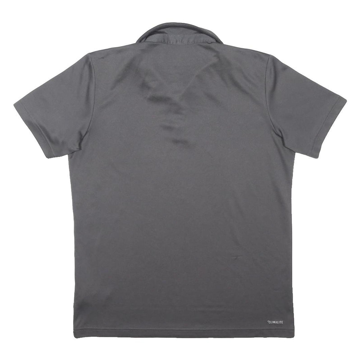 ADIDAS Mens Grey Polyester Blend Short Sleeve Basic Polo Shirt M Climalite