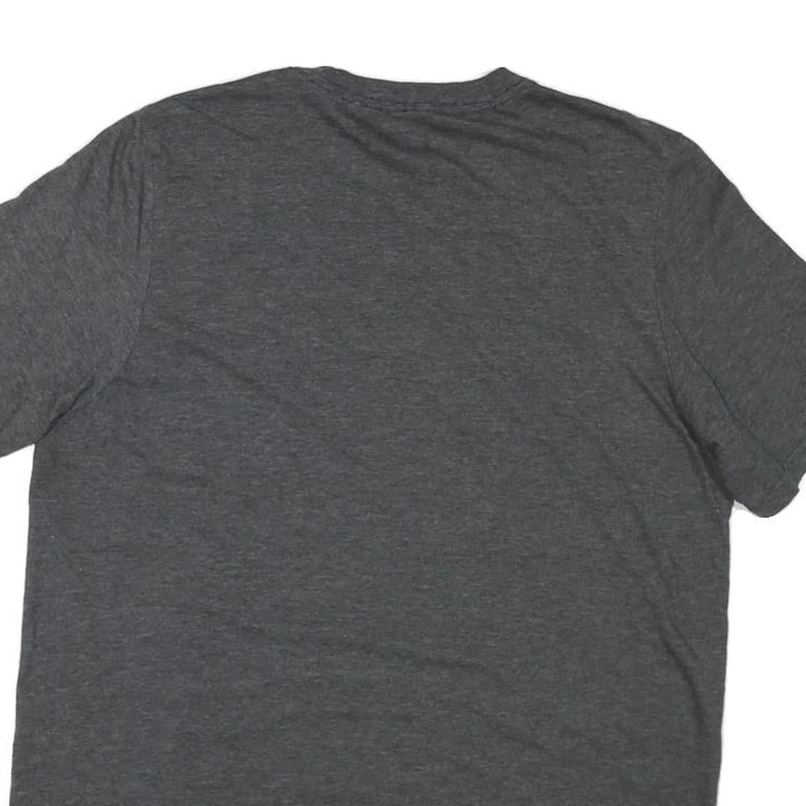 ADIDAS Mens Grey Cotton Blend T-Shirt M Short Sleeve Crew Neck Logo Graphic