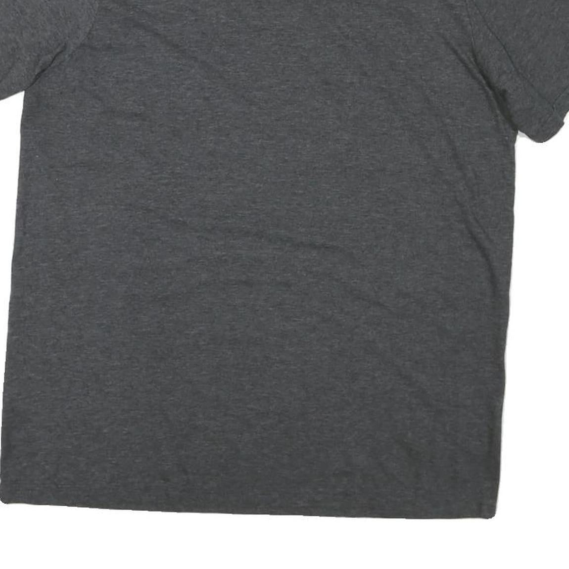 ADIDAS Mens Grey Cotton Blend T-Shirt M Short Sleeve Crew Neck Logo Graphic