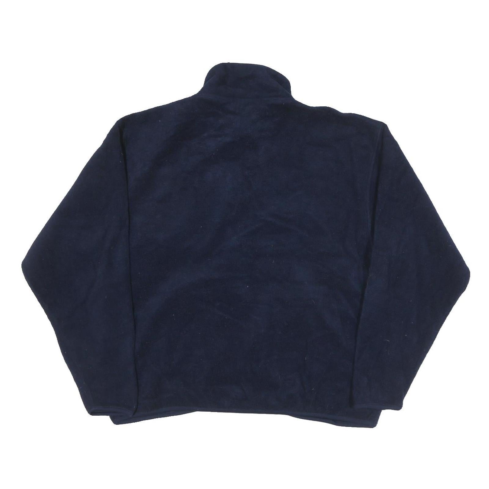 WEK Mens Navy Zip Jacket S Polyester Blend Plain Warm Comfort Casual