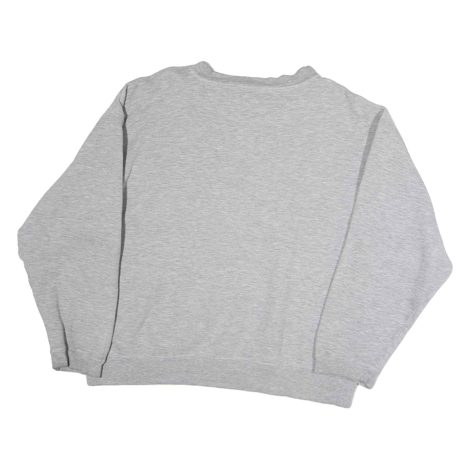 REEBOK Mens Grey Broncos Crew Neck L Cotton Sweatshirt NFL Vintage Sportswear