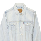 LEVI'S Mens Blue Cotton Blend Denim Jacket M Classic Button Closure Casual